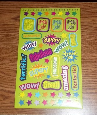 Wow words praise 40+ stickers. (grn)