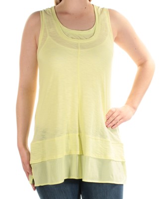 

VINCE CAMUTO Женский зеленый топ без рукавов с круглым вырезом, размер