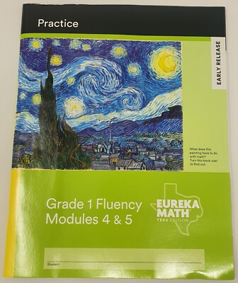 Eureka Math TEKS Edition Practice Grade 1 Fluency Modules 4 & 5 Workbook