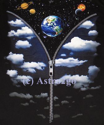 SKY SPACE--Liquid Blue Earth Stars Planets Space Astronomy Science T shirt M-6XL