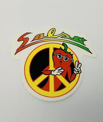 Rare Salsa Cycles Sticker Peace Sign Symbol Rasta NOS