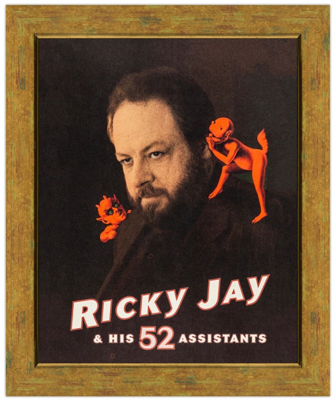 RICKY JAY & HIS 52 ASSISTANTS FRAMED POSTER REPRINT / Magic Poster Reprint