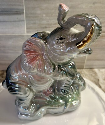 Vintage 18 DANIEL BRAND Iridescent Elephant Figurine Collectible