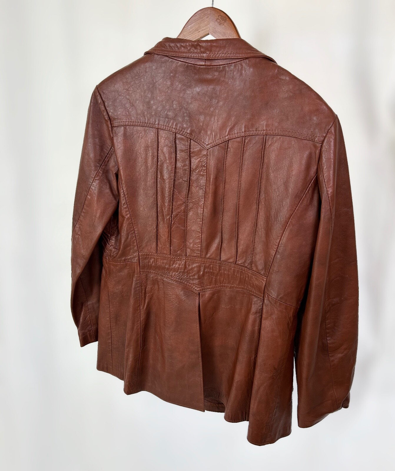 Rare Vtg Exclusivos JM Brown Womens Size 15/16 Fits Med Detailed Leather Jacket Rare Vtg Exclusivos JM Brown Womens Size 15/16 Fits Med Detailed Leather Jacket