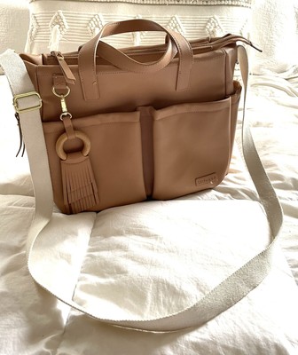 Skip Hop Diaper Bag Greenwich Simply Chic Caramel Tote Diaper Bag eBay
