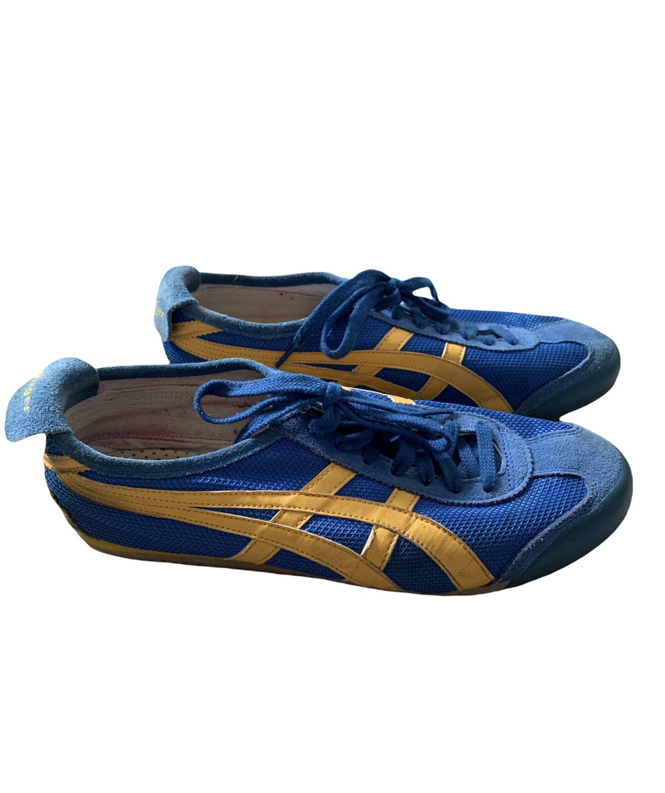 Asics tiger blue and discount yellow