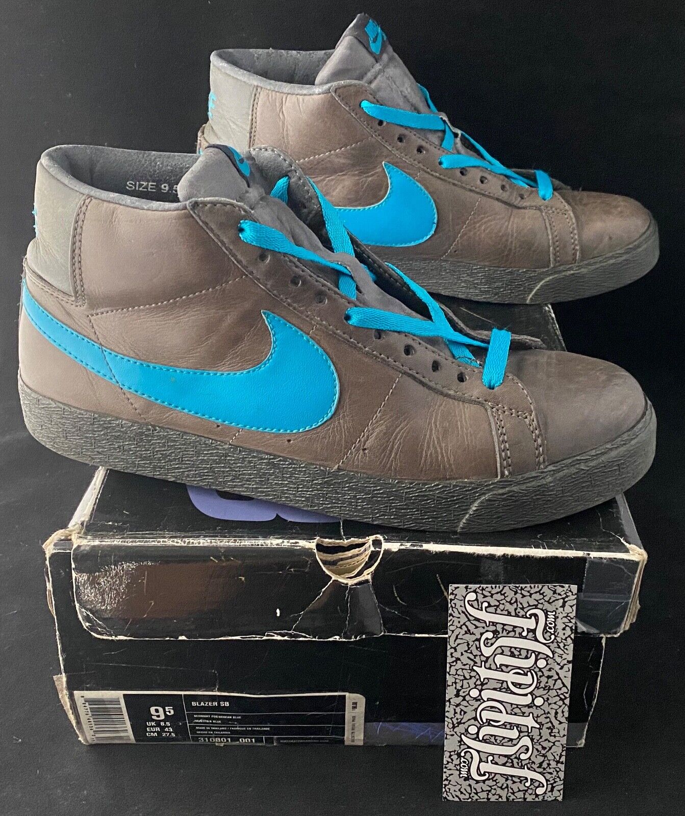 VTG 2005 NIKE SB BLAZER MIDNIGHT FOG AEGEAN BLUE DIAMOND VTG 2005 NIKE SB BLAZER MIDNIGHT FOG AEGEAN BLUE DIAMOND