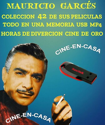 MAURICIO GARCES COLECCION DE SUS 42 PELICULAS DEL GALAN COMICO DEL CINE MEXICANO