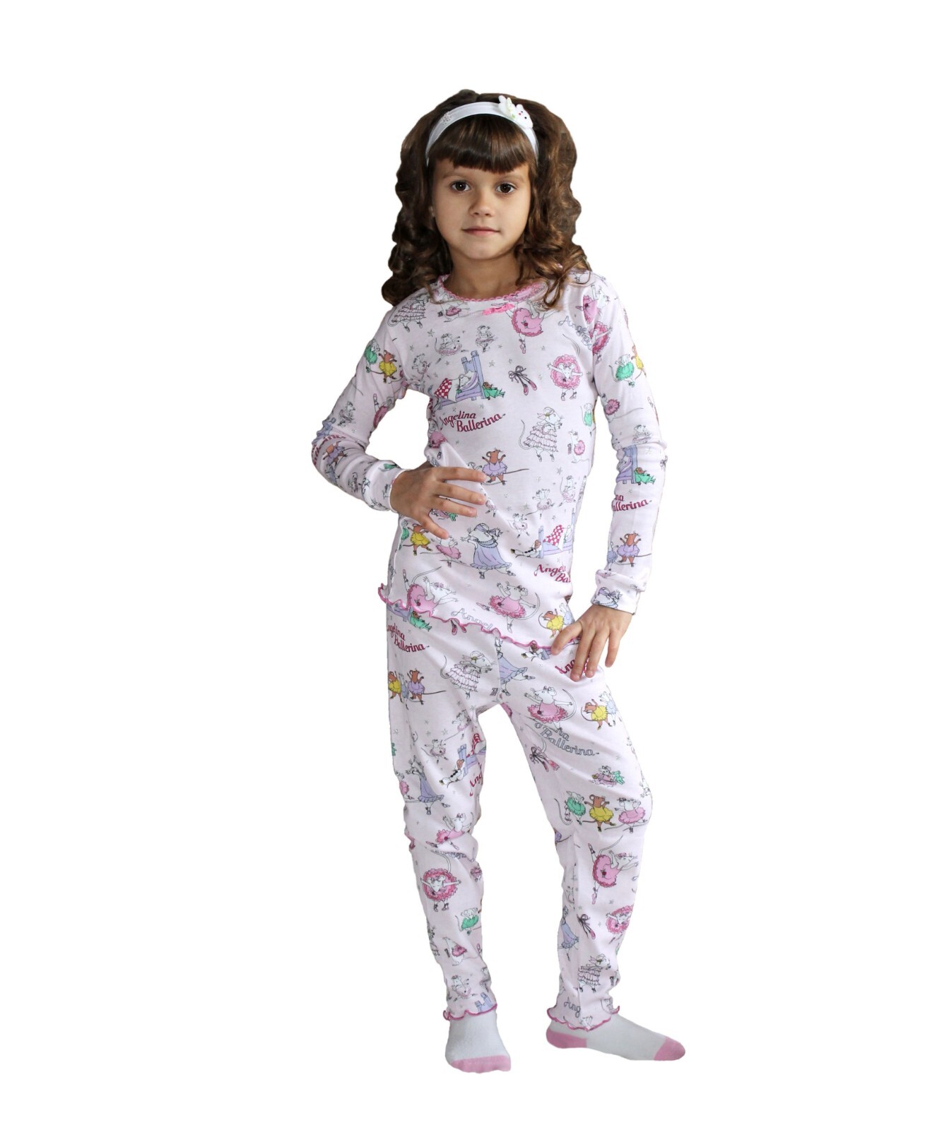 Angelina Ballerina 2-Piece 100% Cotton Pajamas Made in USA