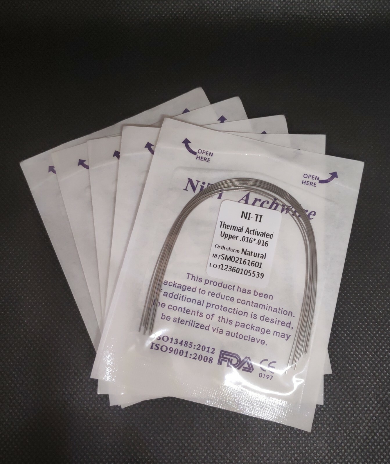 Dental Orthodontic Thermal Activated NITI Arch Wires Rectangular Natural Form