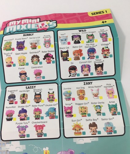 My Mini Mixie Q's Series 1 Zany Sailor Girl Reggae Girl Roller Derby Artist Lot