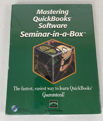 Mastering QuickBooks Software Seminar In A Box Brand New Sealed CD ROM Manuals