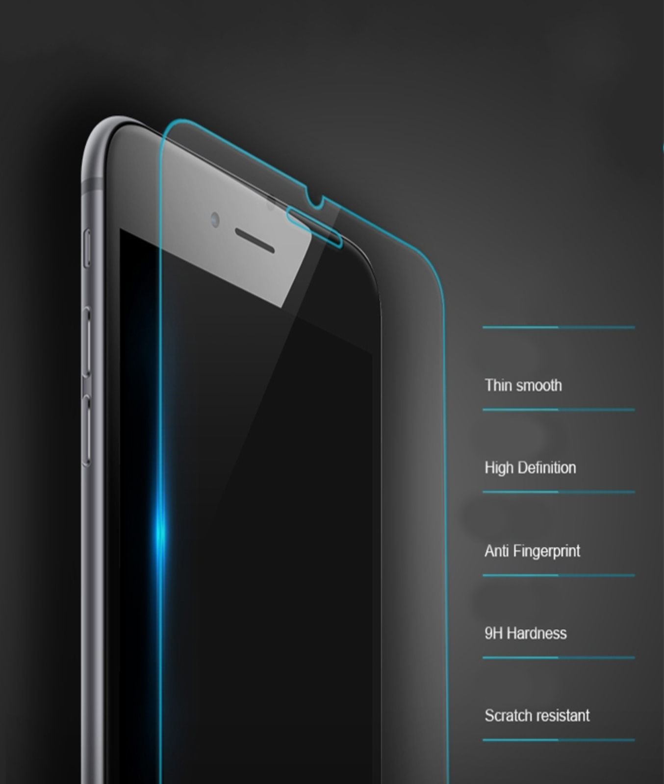 For Iphone 7 / For Iphone 7 Plus Tempered Glass Screen Protector Bubble Free