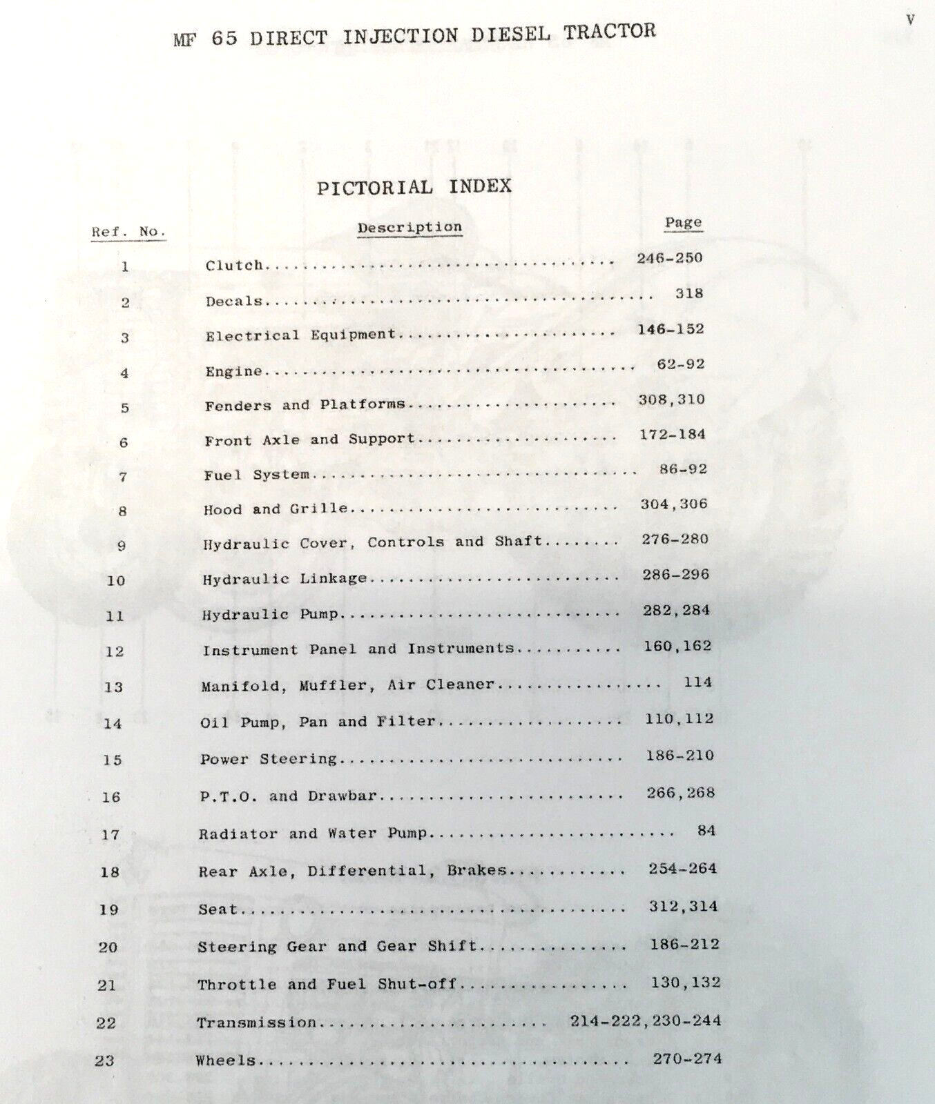 Set Massey Ferguson 65 Tractor Service Parts Catalog Operators Manual Shop Book