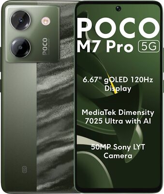 Xiaomi POCO M7 Pro 5G Smartphone 8GB+256GB 120Hz 50MP Dimensity7025 Ultra Global