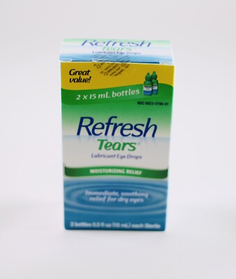 REFRESH TEARS lubricant eye drops 0.5 % 2 Bottles 15 ml  2/2024