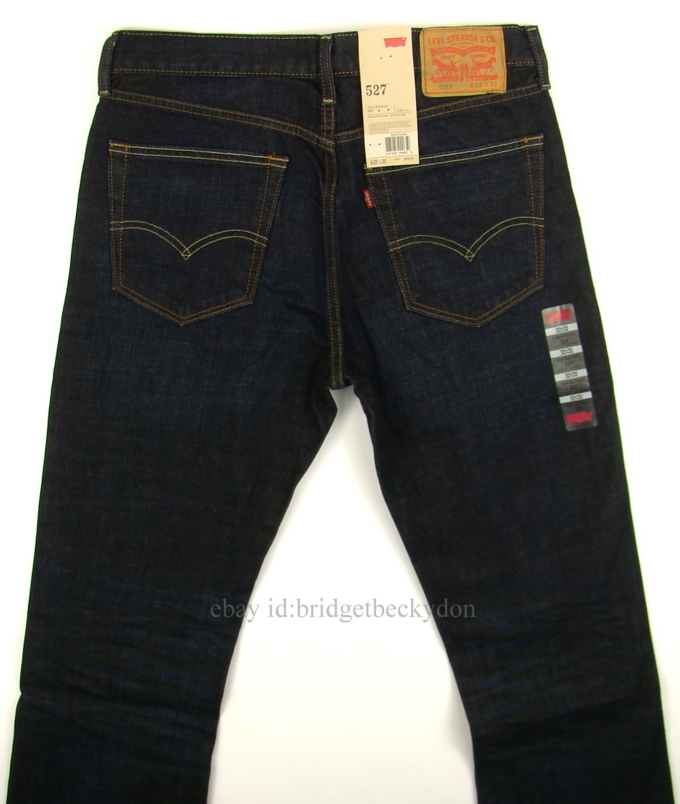 levi 527 indie blue low rise boot cut strauss mens jeans 05527