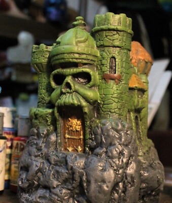 CASTLE GRAYSKULL HEMAN SCULPTURE ARTISANAL VINTAGE BOOTLEG STATUE HE-MAN FX GRAY