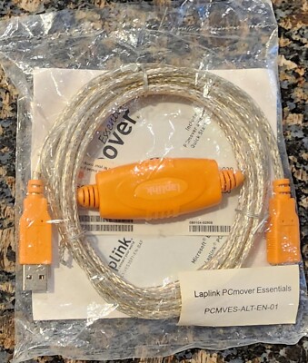 Laplink USB 6' USB 2.0 High-Speed Easy Transfer Cable & PC Mover Essentials SW