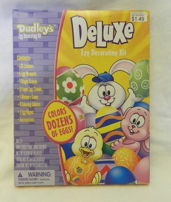 Orange Blue Robot Easter Felt Basket Dudleys Deluxe Egg Decorating Grass Kit