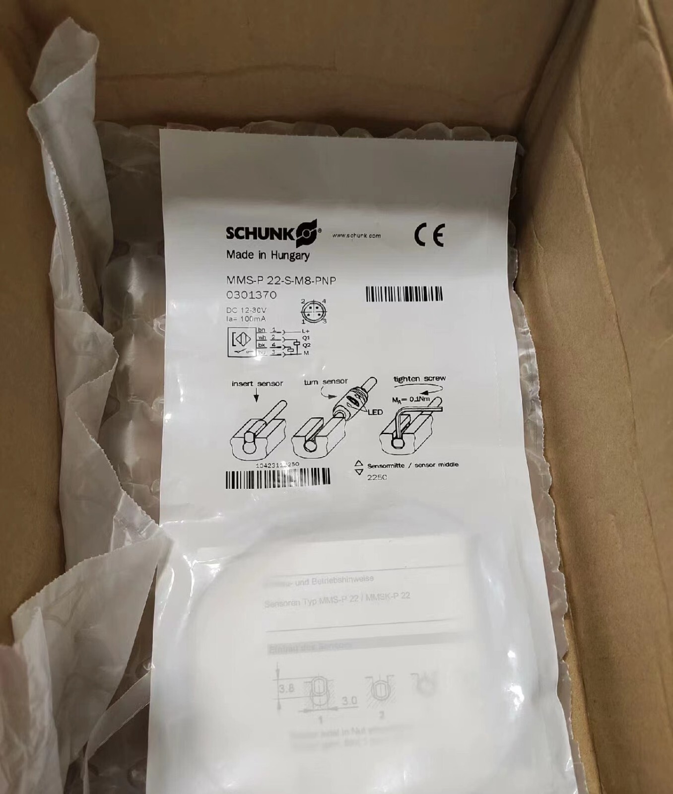 1PC Magnetic Switch MMS-P 22-S-M8-PNP 0301370