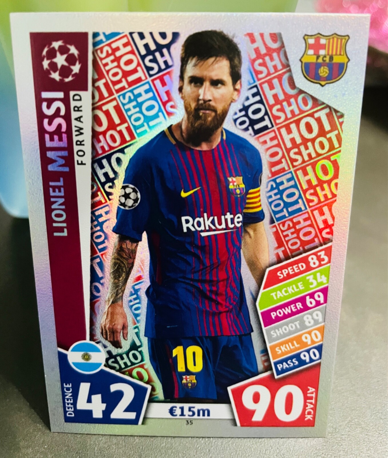 LIONEL MESSI 2017-18 Topps MATCH ATTAX UEFA Champions League LIONEL MESSI 2017-18 Topps MATCH ATTAX UEFA Champions League