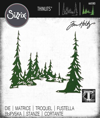 Sizzix Thinlits Tall Pines die #665583 Retail $24.99 designer Tim Holtz