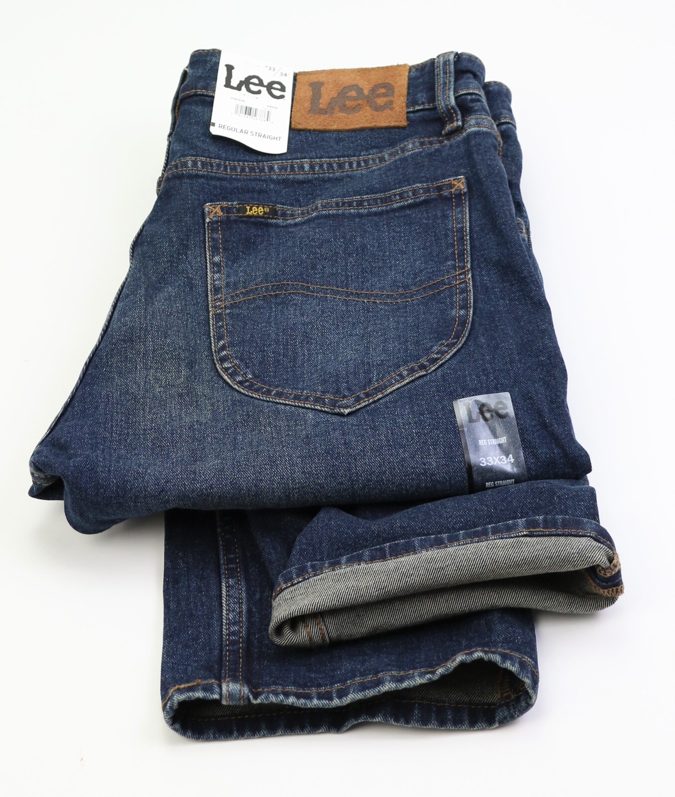 

Мужские прямые джинсы стандартного кроя New Lee Heritage плотностью 12,5 унций из тяжелого денима, Синий