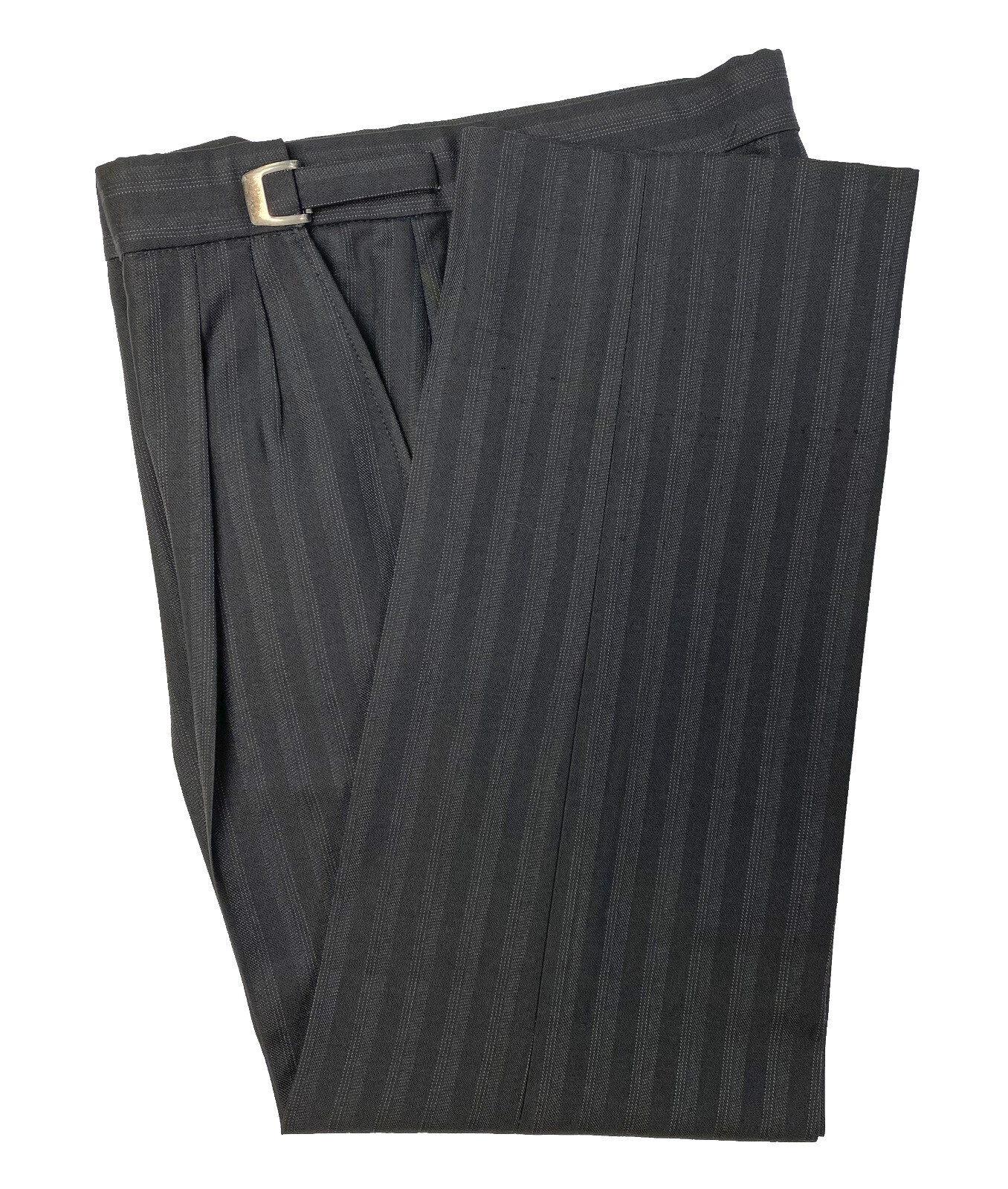 Men's Dark Grey \u0026 Black Hickory Striped Pants Morning Dress 27-29\