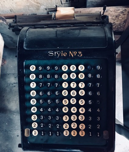 Rare Antique Burroughs Adding Machine Class 1 Model (or Style 3).
