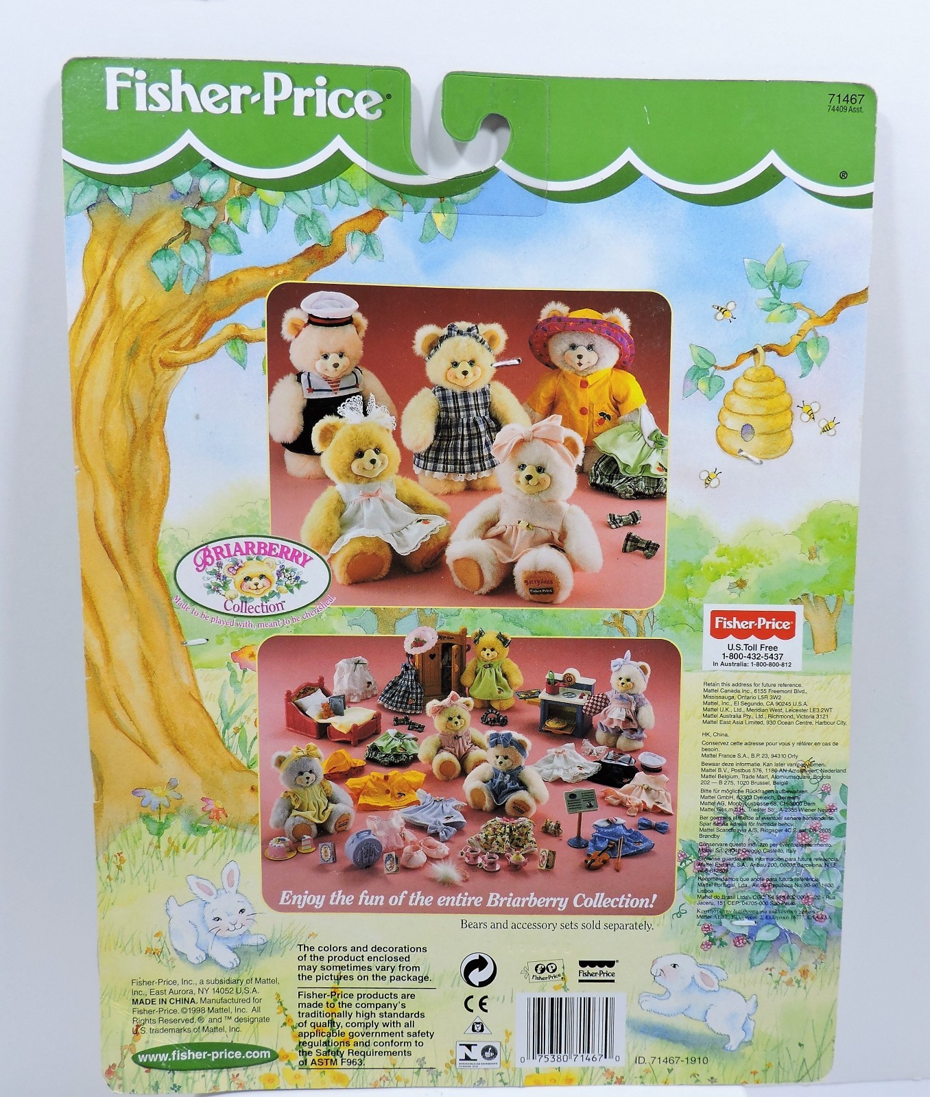 Briarberry Collection, Briarberry Bear Wear Blue Plaid Dress VTG