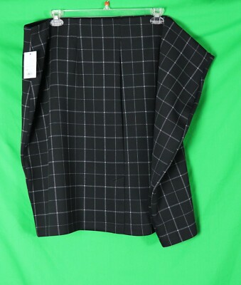 Evri Women's Plus Size 4XL Stretchy Black Plaid Pencil Skirt NWT (sk 310)