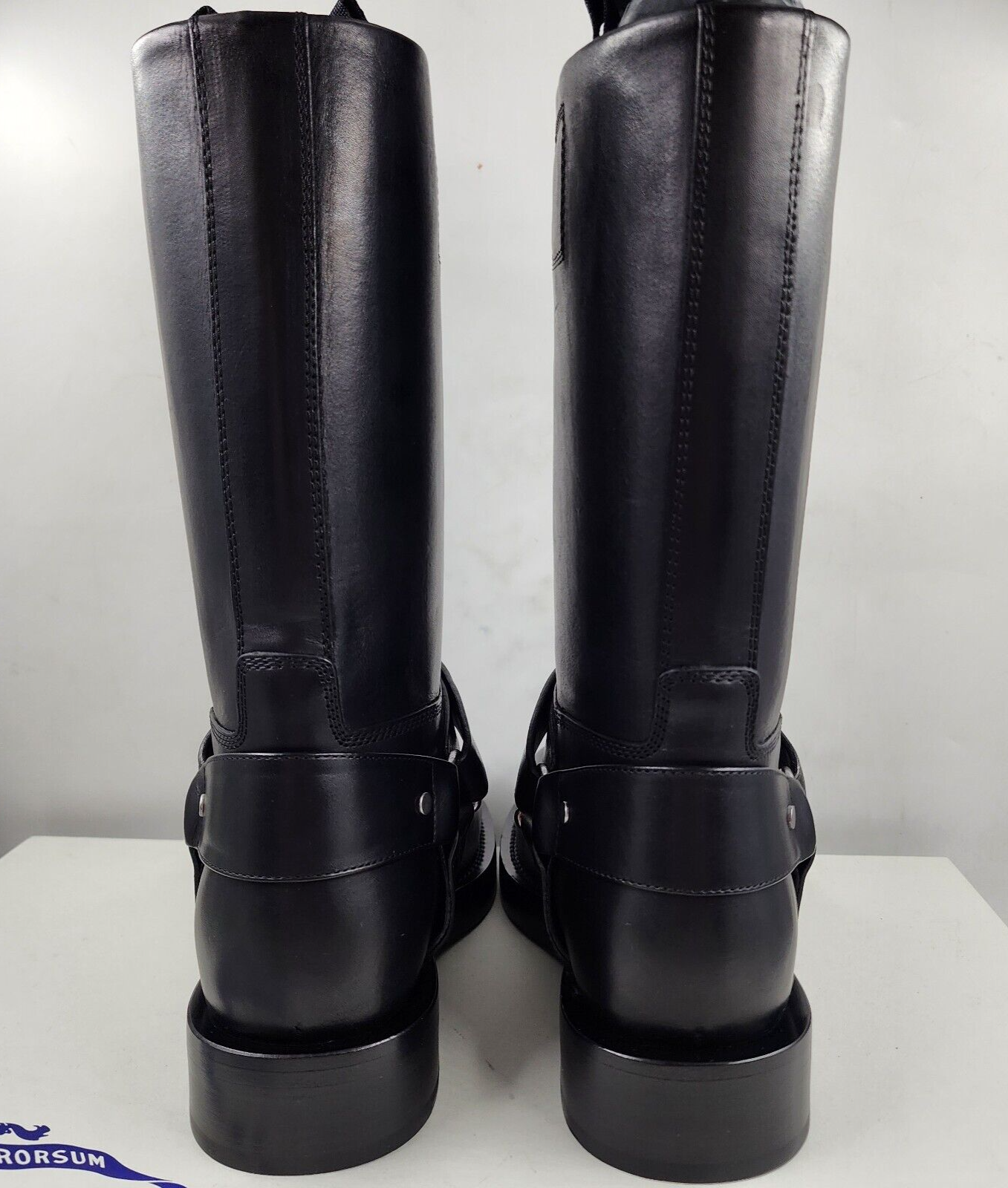ミドルブーツ Burberry Black Leather Saddle Boots Saddle leather knee-high boots in black - Burberry | Mytheresa