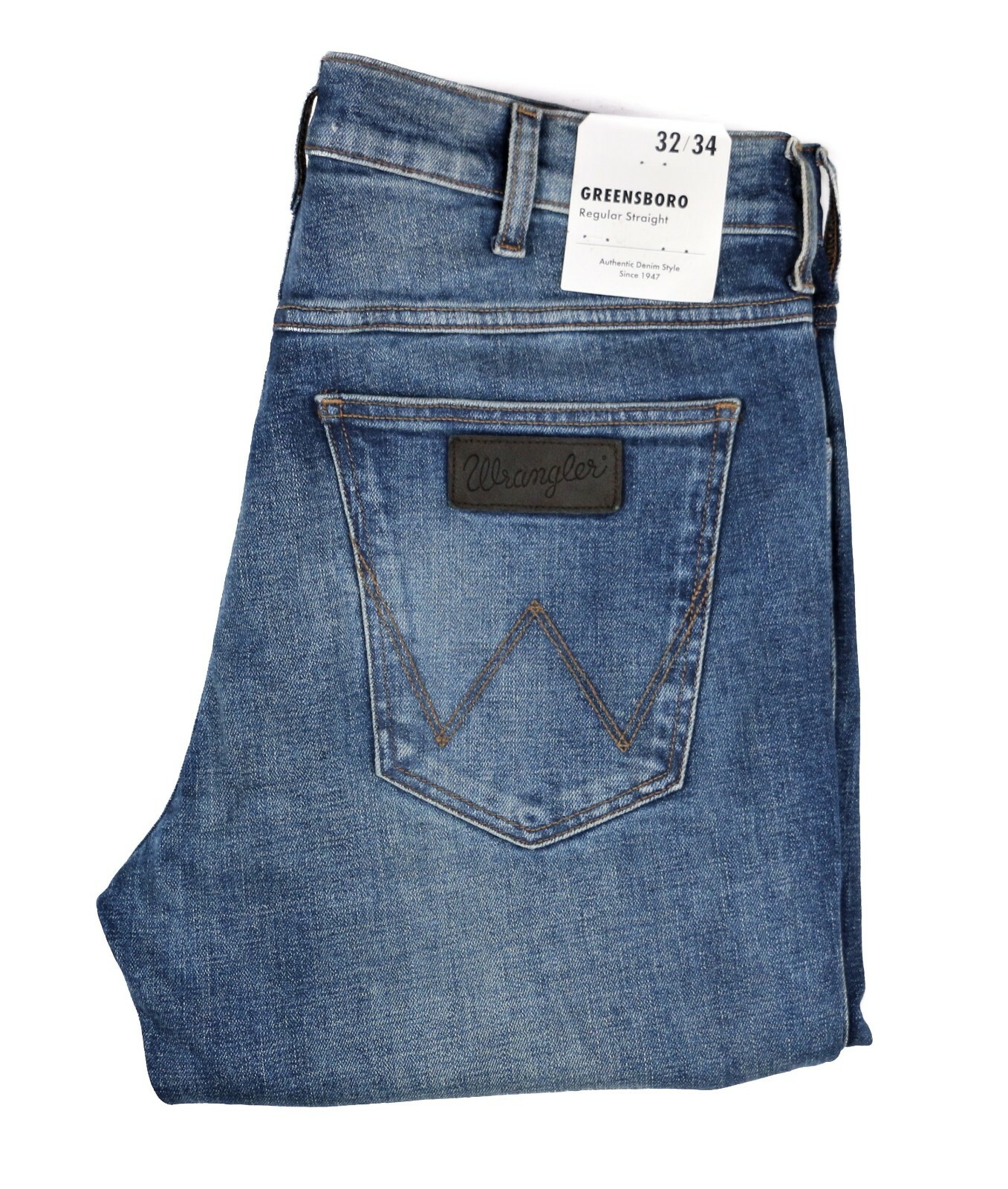 

Джинсы с прямыми штанинами для мужчин Wrangler 1947 Greensboro, Синий, Greensboro