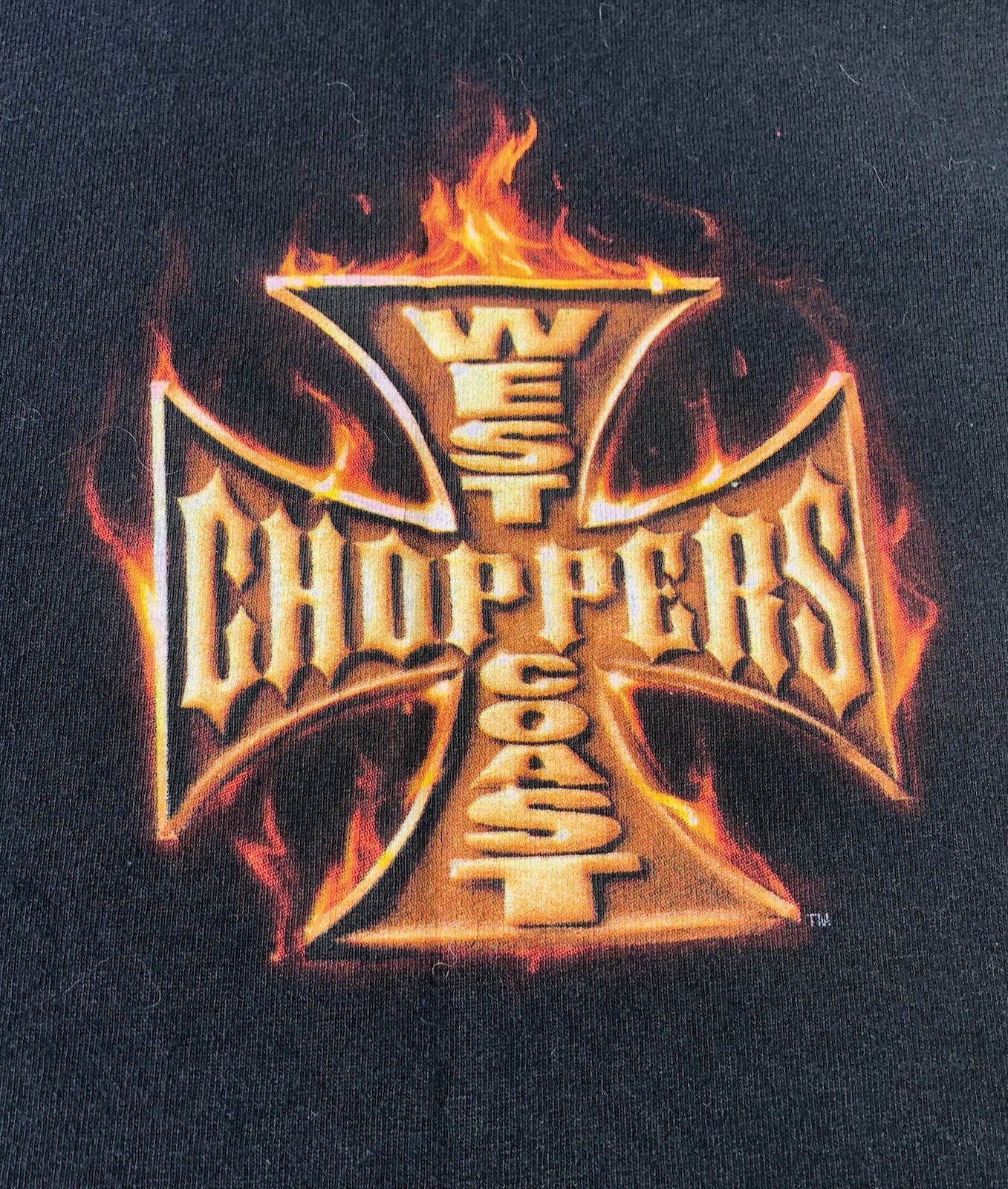 VTG Jesse Who West Coast Choppers Biker Shirt Bel Air Flames Long Beach Mens XL