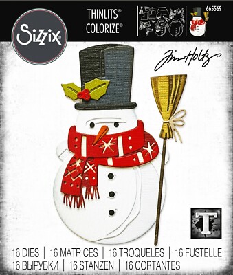 Sizzix Thinlits Winston Colorize 16pc set #665569 Retail $37.99 by Tim Holtz