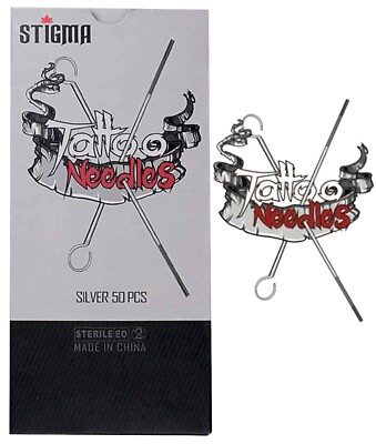 50 Pro Stigma Silver Tip Tattoo 9RL 13RL 13RS Needles