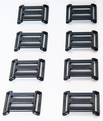 Tri Glide Slide Sternum Cross Webbing Strap 4 Way 1'' Inch Polypropylene 8 Pieces