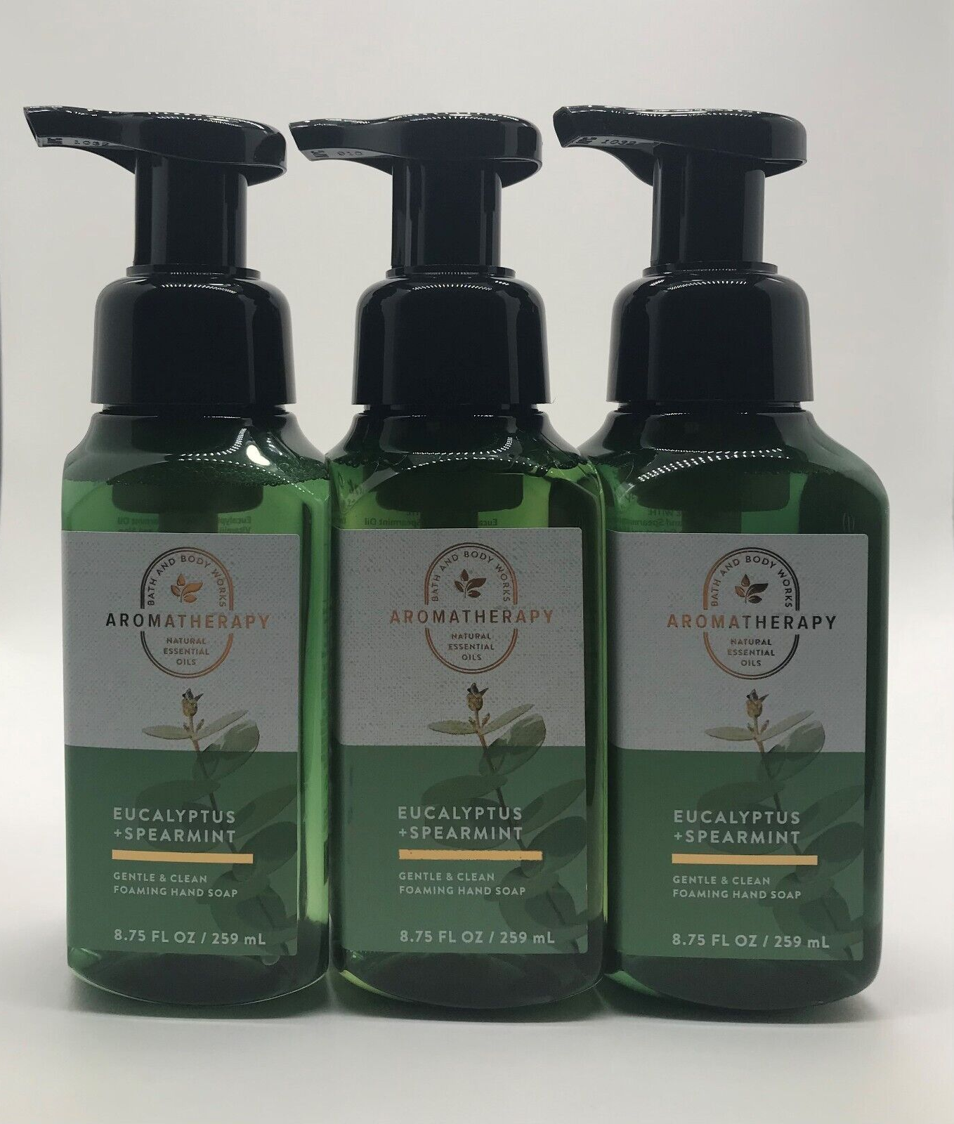 3 Bath & Body Works EUCALYPTUS SPEARMINT Gentle Foaming Hand