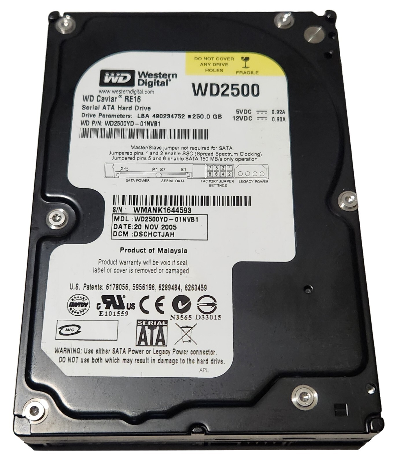 (未使用･未開封品)　WesternDigital Caviar 3.5インチ内蔵型HDD 250GB/S-ATA WD2500JS gsx453j Amazon | WesternDigital Caviar 3.5インチ内蔵型HDD 250GB/S