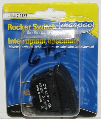 NEW MARPAC MARINE BOAT ROCKER SWITCH ON-OFF-ON PART NO. 7