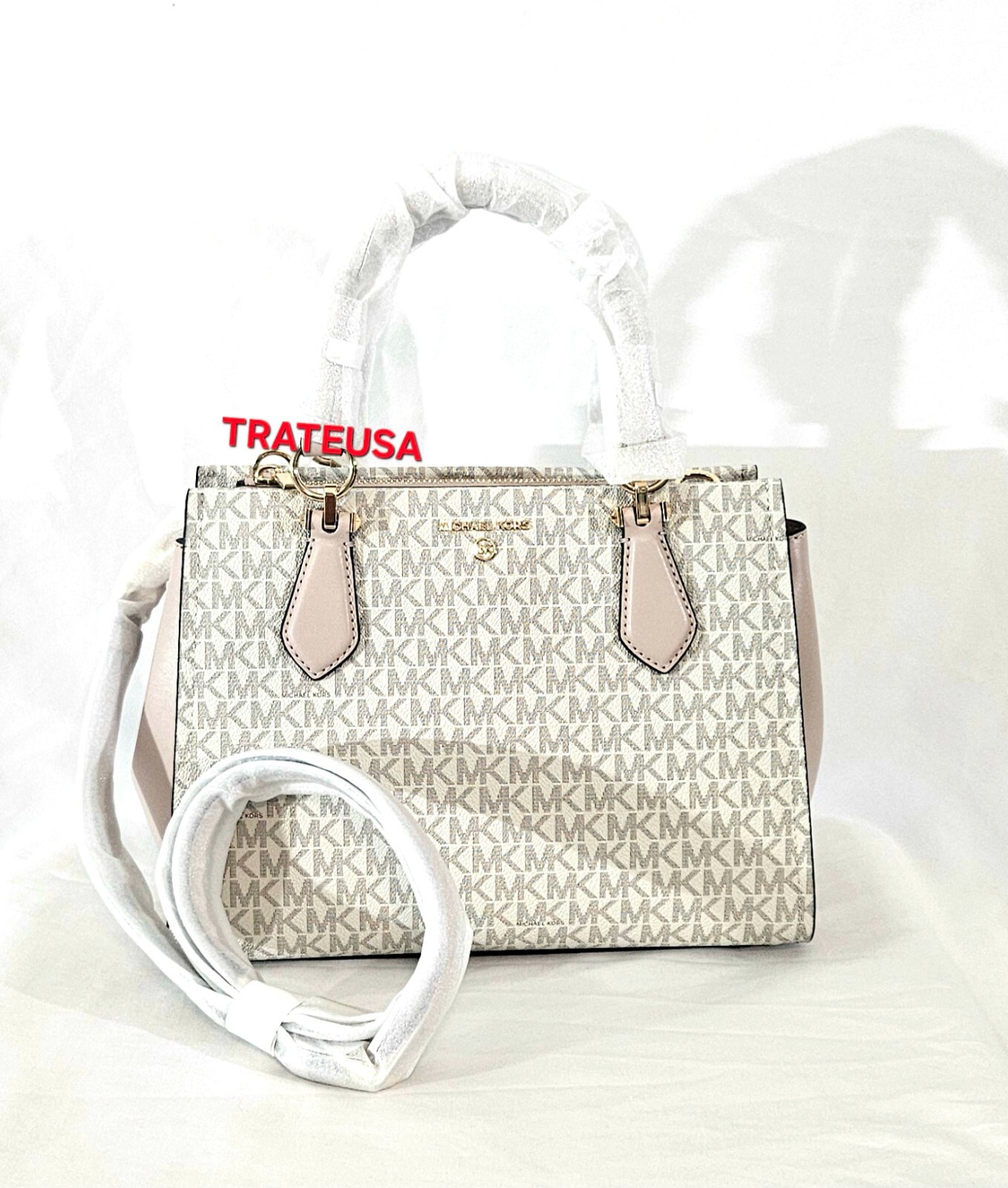 Y-mkページ Marilyn Medium Logo Stripe Satchel | Michael Kors [LT]