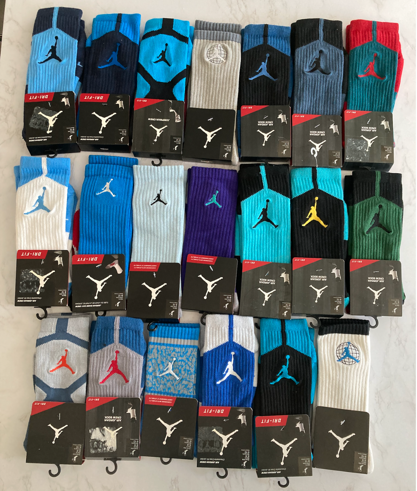 Jordan Crew Socks-Blue