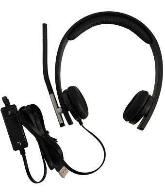 Logitech Headset H650e Wired Stereo Mono USB Headphones Noise-Cancelling Mic NEW