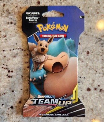 Pokémon TCG: Sun & Moon Team Up - 1 Sealed Hanger Pack - Snorlax / Eevee