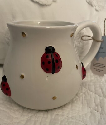 Global Design Connections Ladybugs & Gold Dots Garden Party 19oz Ceramic Mug