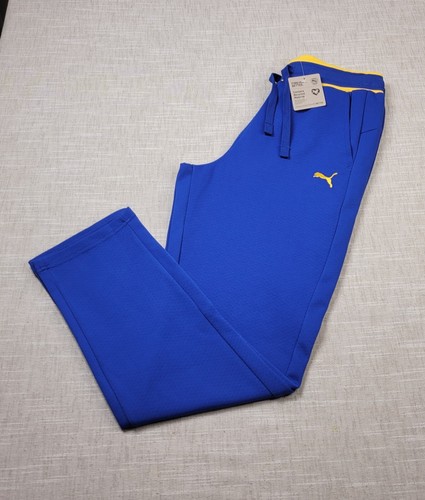 PUMA Vintage Sport Track Pants Medium Mens Yellow Blue