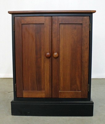 Ethan Allen Impressions Cherry Ebonized Nightstand Cabinet