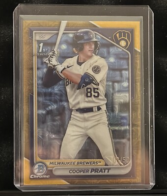 2024 Bowman Cooper Pratt 1st Gold Mojo # d 1/50 