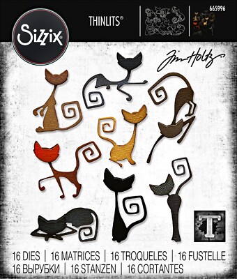 Sizzix Thinlits Mischievous 16pk set #665996 Retail $22.99 by Tim Holtz 